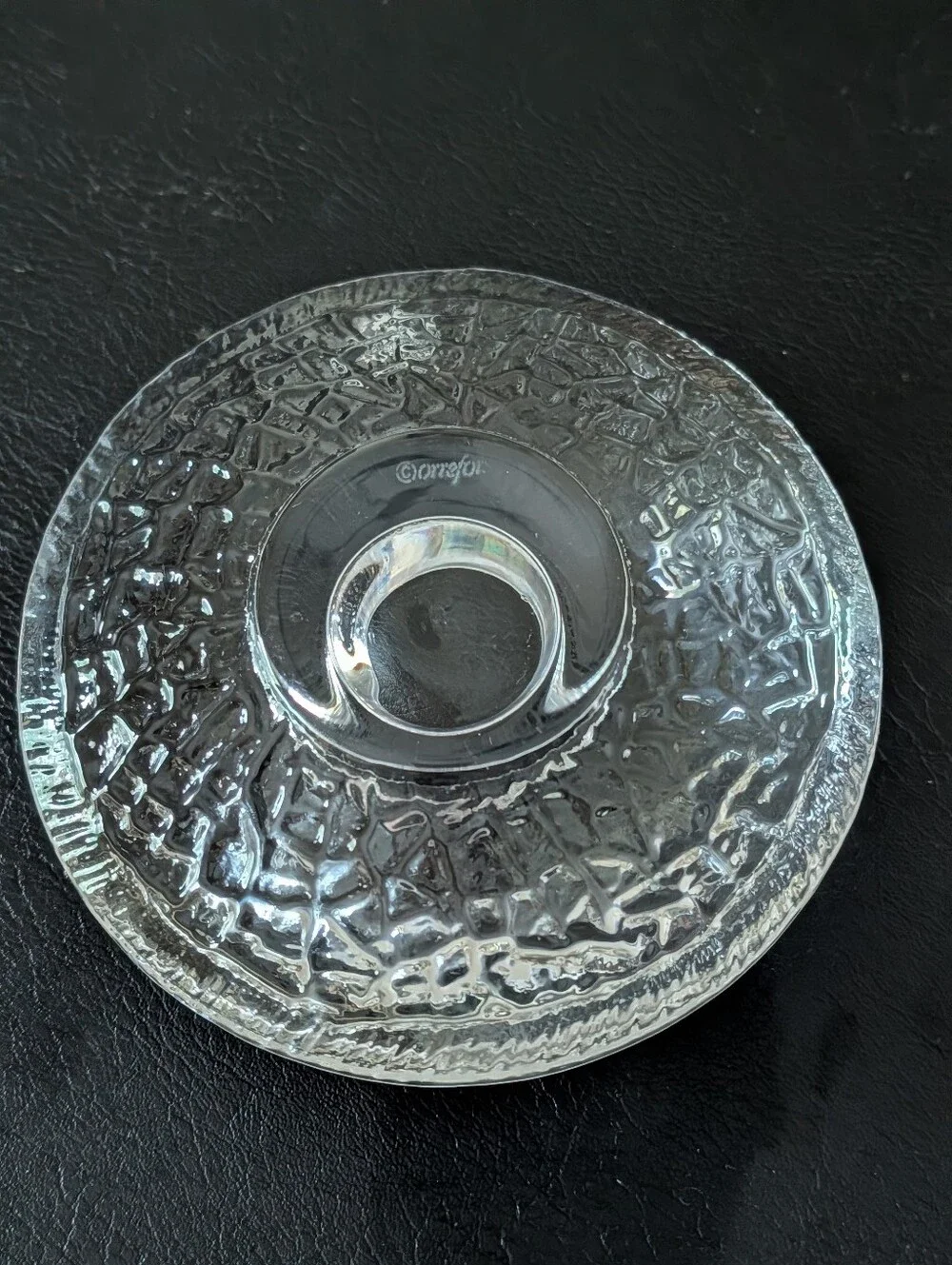 Orrefors disc Votive candle holder